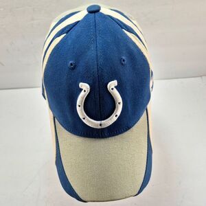 Vintage Reebok NFL Equipment Indianapolis Colts Hat Cap Blue White Flex Fit OS
